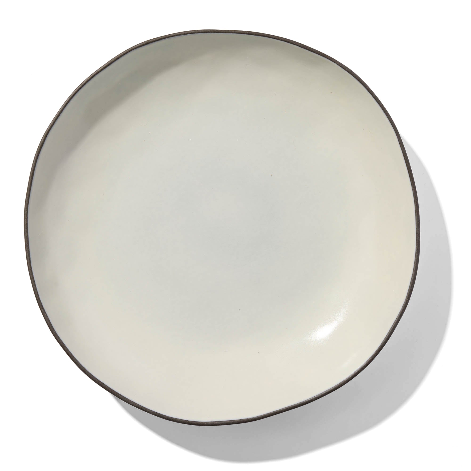Stacked Organic Serving Bowl in Salt
