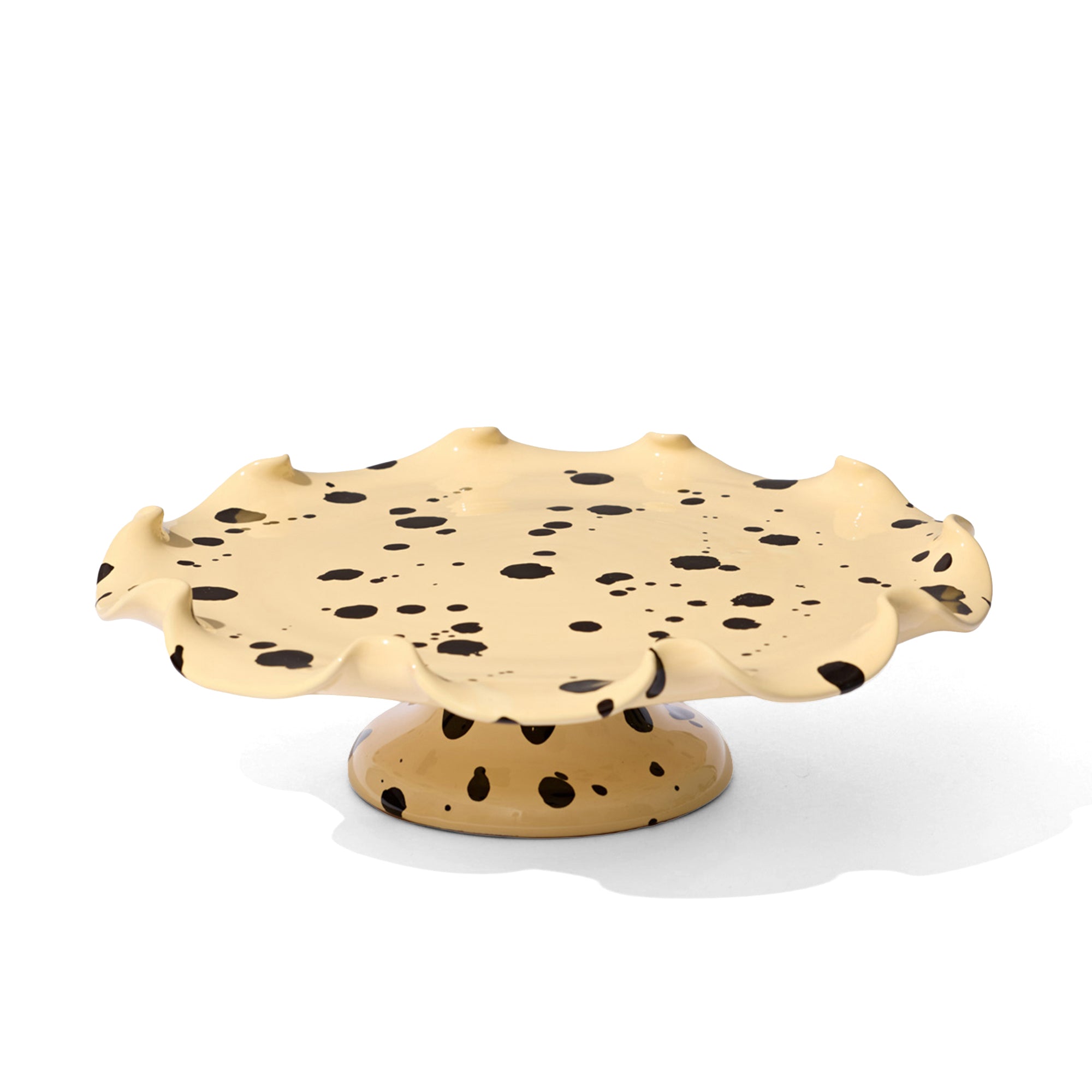 Curvy Cake Stand 27cm with Perfectly Imperfect Polka Dots