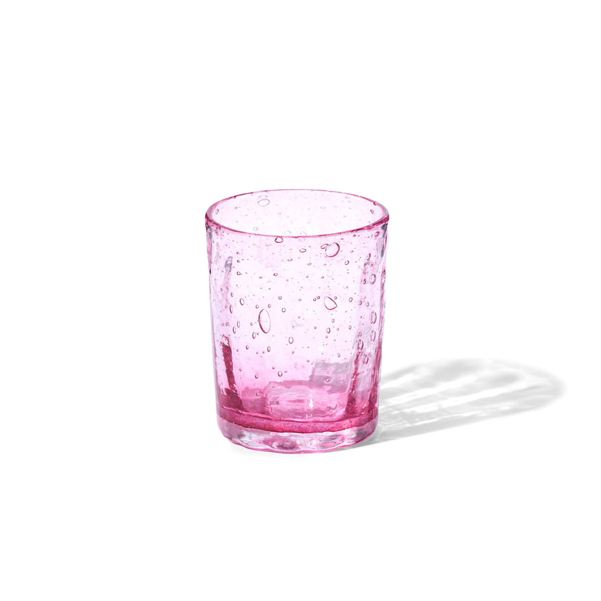 Hand Blown Water Glass in Magenta