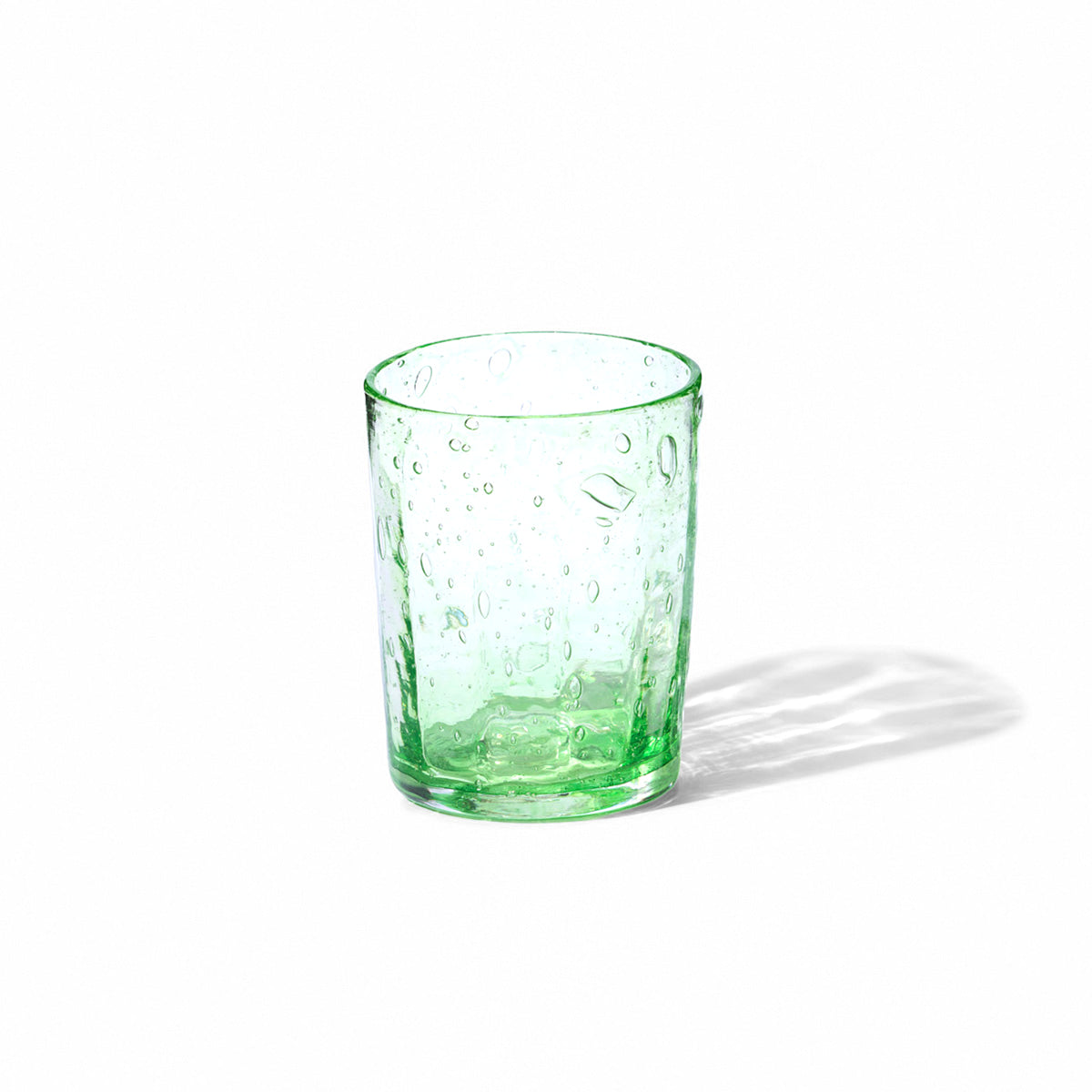 Hand Blown Water Glass in Bottle Green