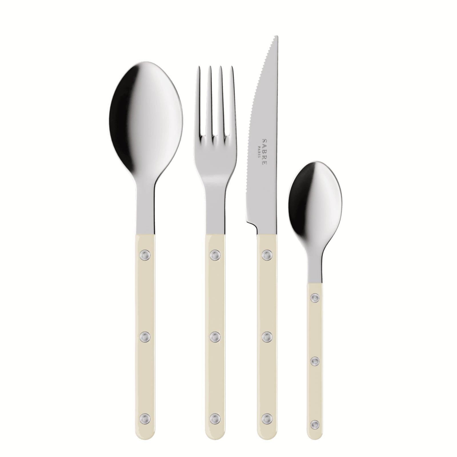 Bistrot Solid 4 Piece Cutlery Set in Ivory