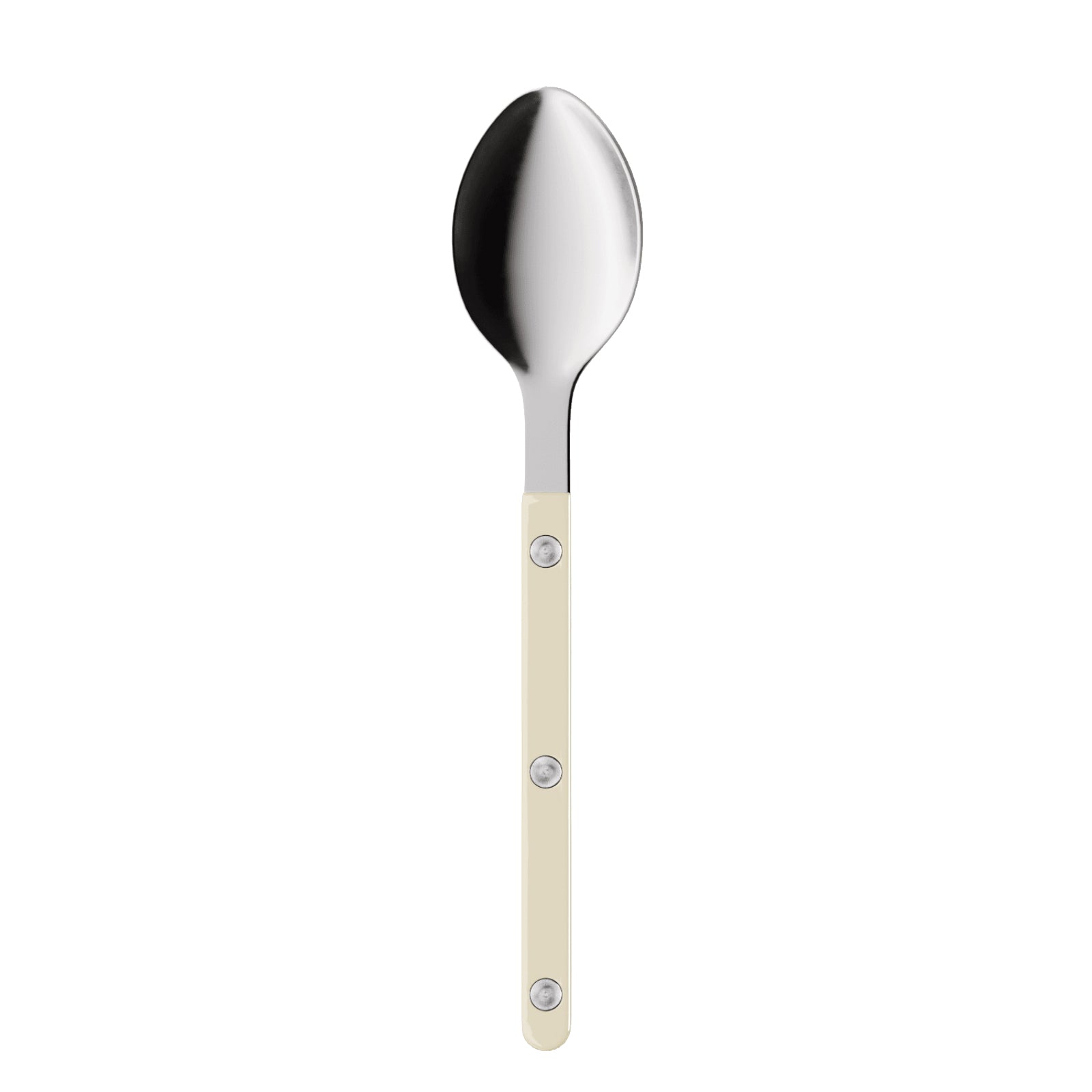 Bistrot Solid Dessert Spoon in Ivory