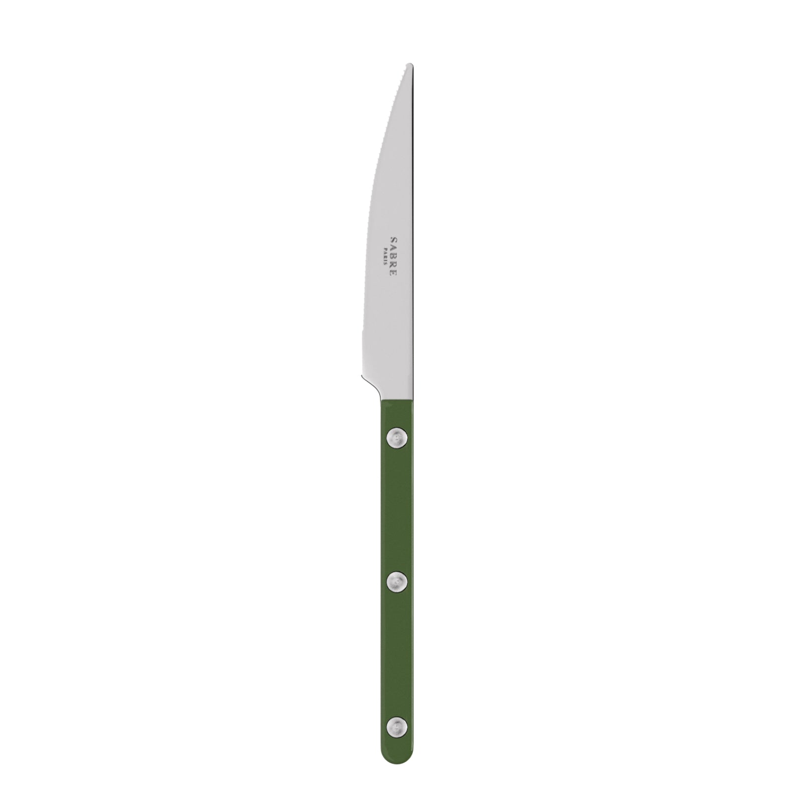 Bistrot Solid Dessert Knife in Green Fern