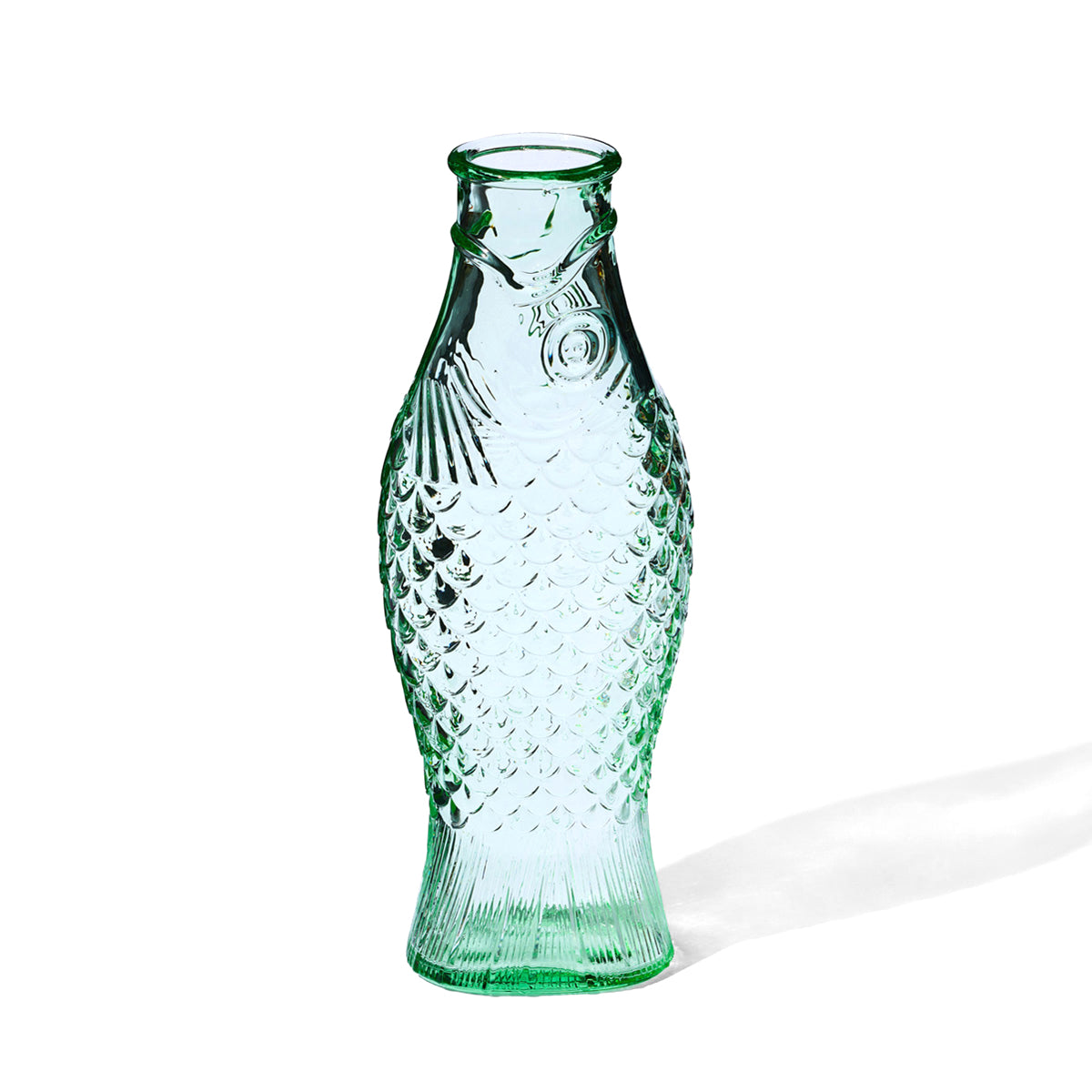 Fish & Fish Carafe in Transparent Green