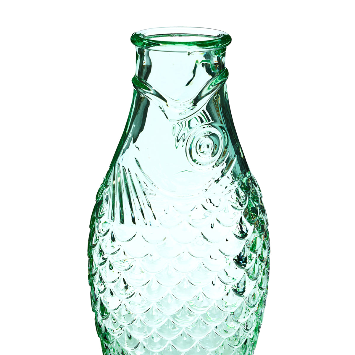 Fish & Fish Carafe in Transparent Green