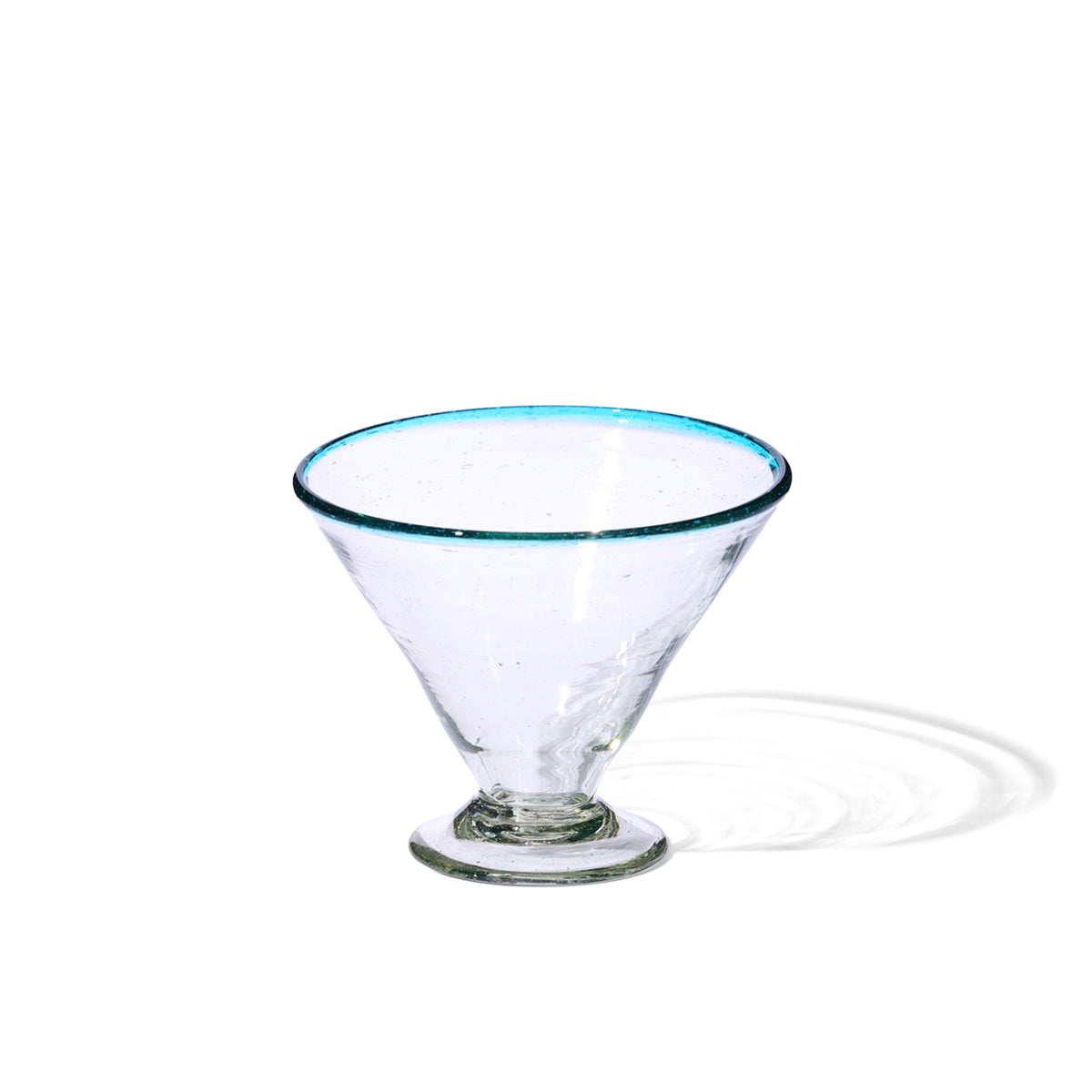 Blue Rim Margarita Glass, set of 2