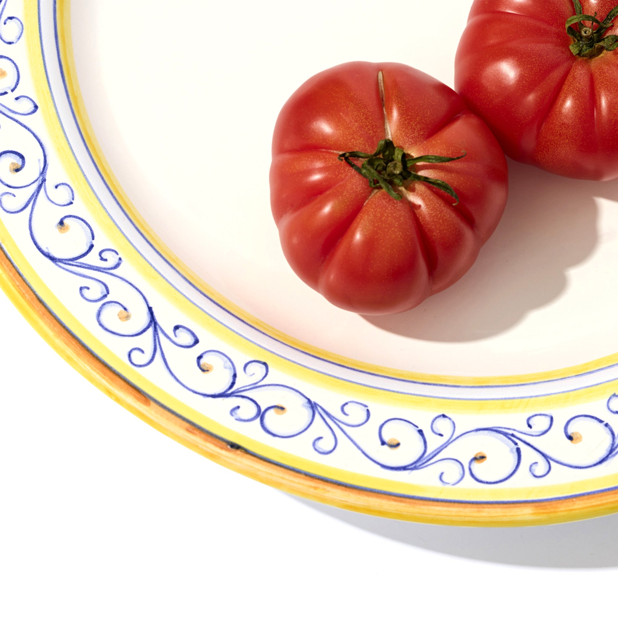 Deruta Serving Plate 32cm in Persimmon Trim