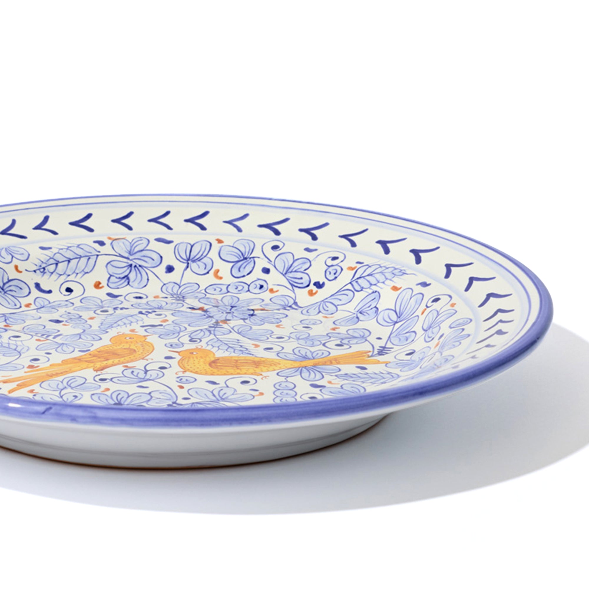 Deruta Deep Oval Serving Platter 38cm in Cornflower Blue