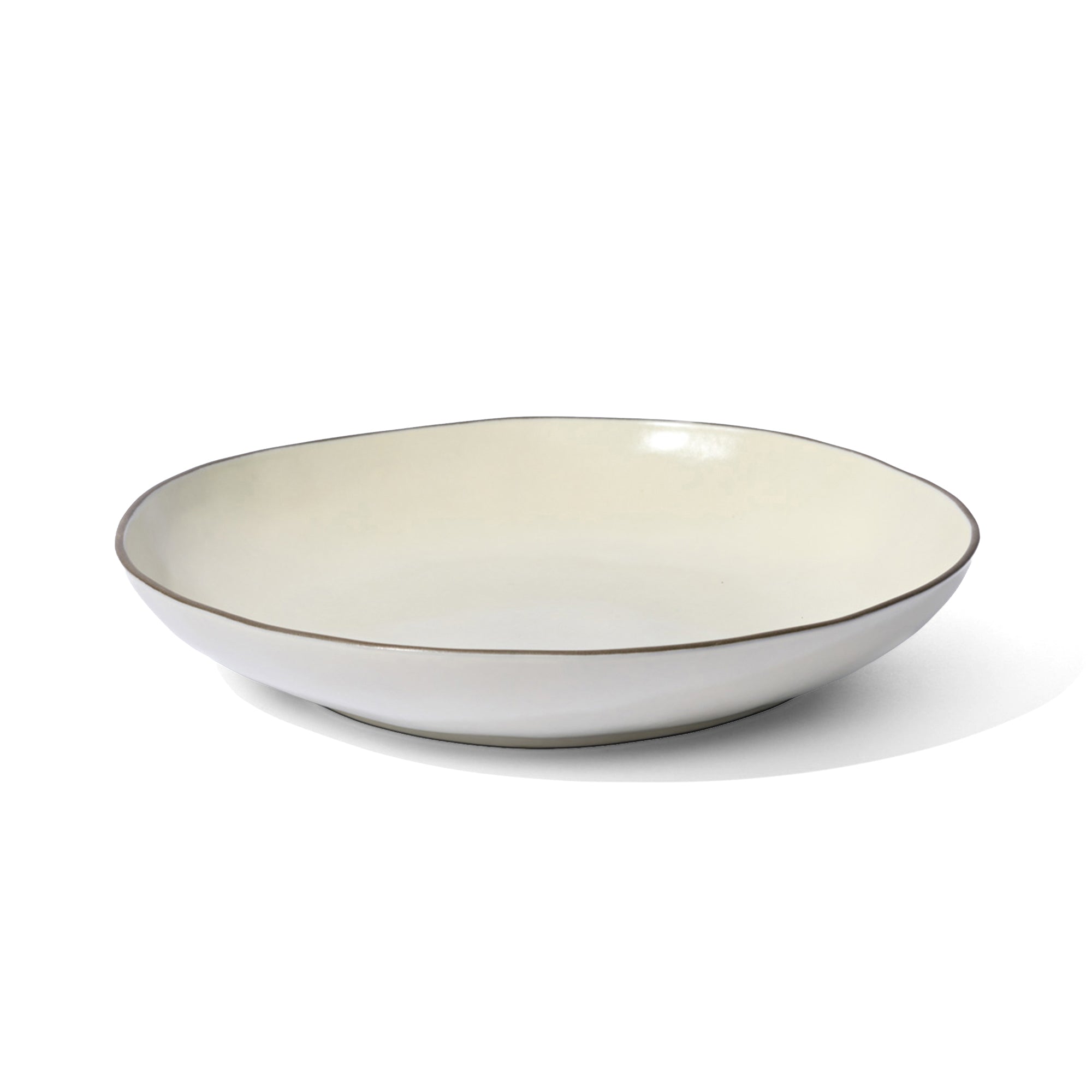 Stacked Organic Serving Bowl in Salt