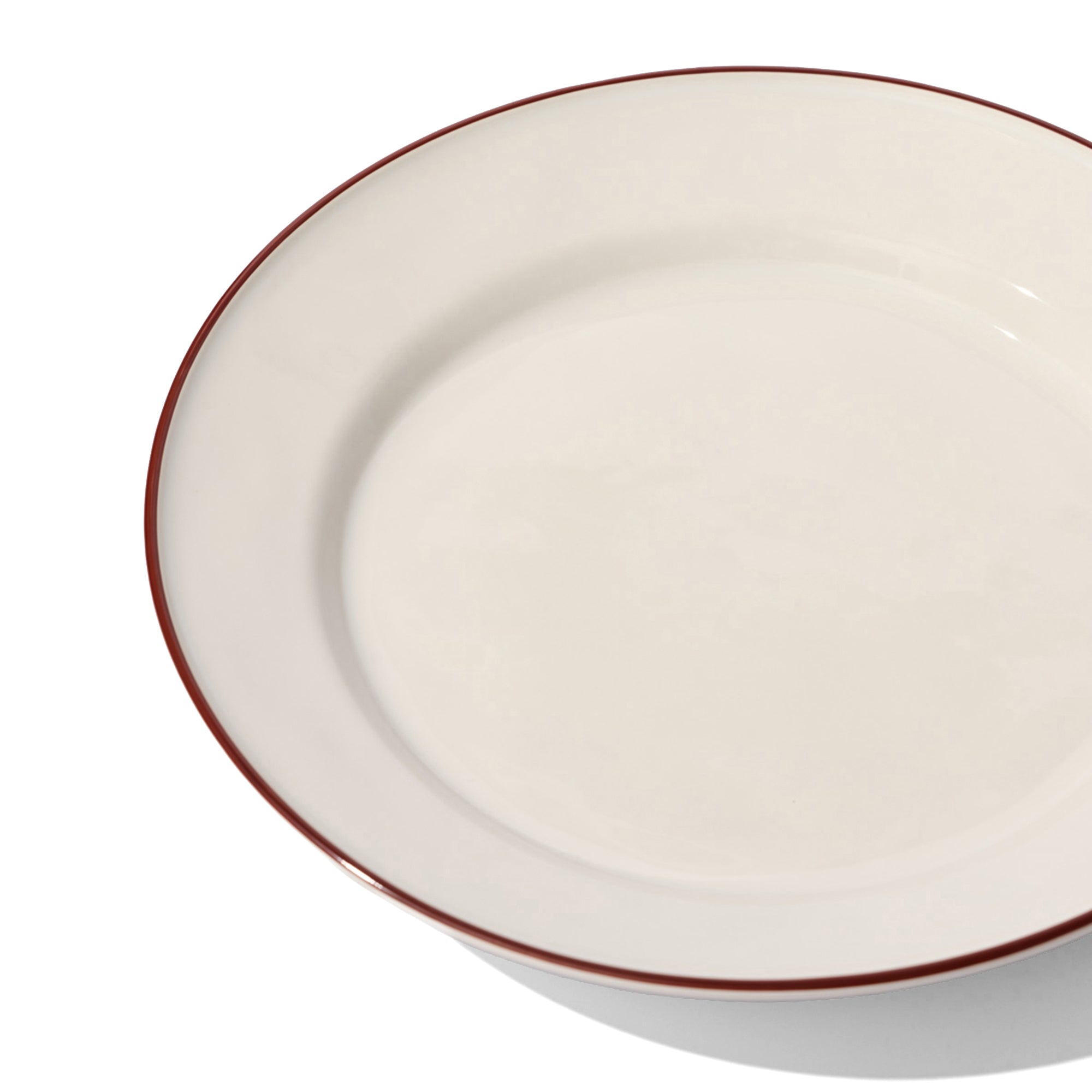 Beja Dinner Plate With Red Hand Painted Rim