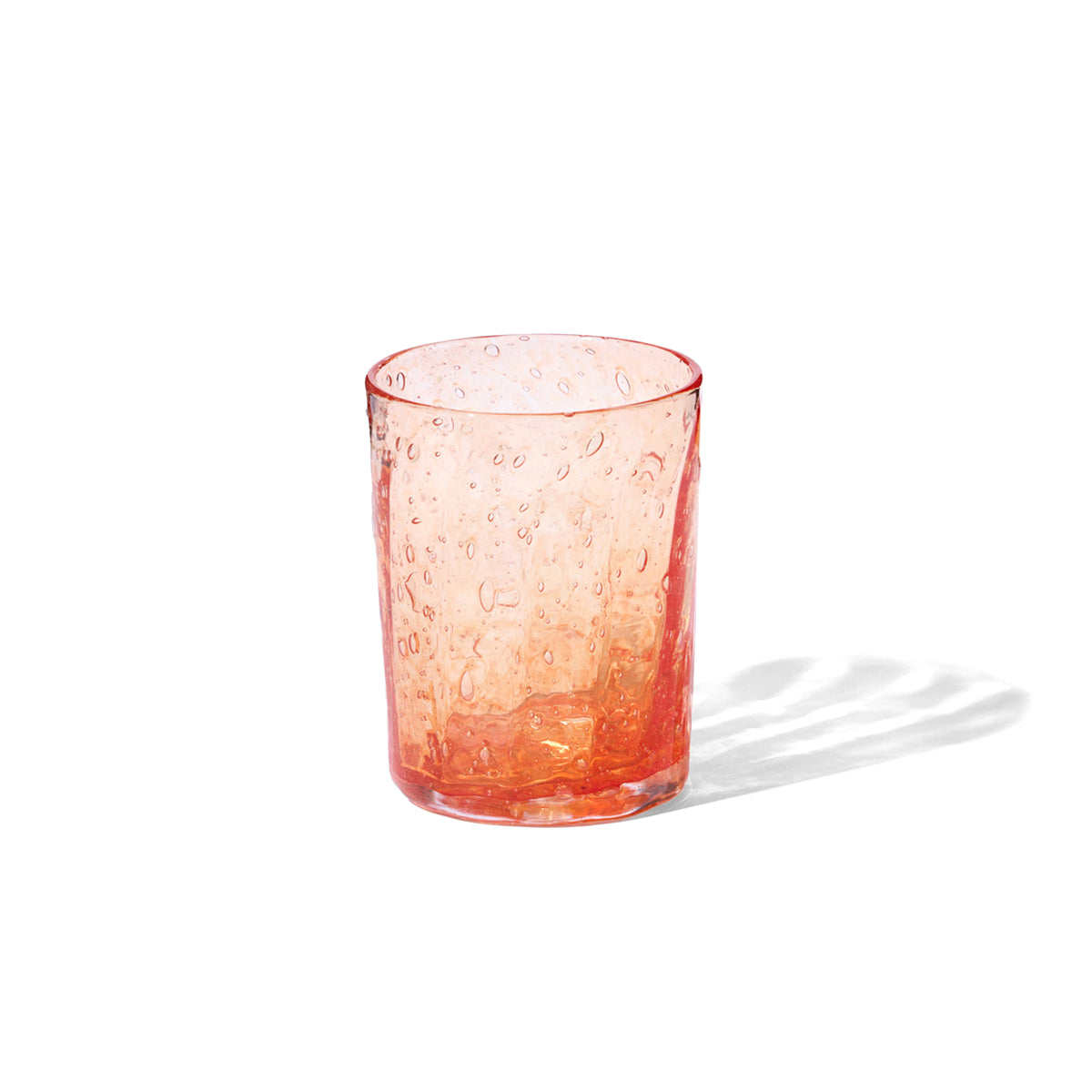 Hand Blown Water Glass in Tangerine
