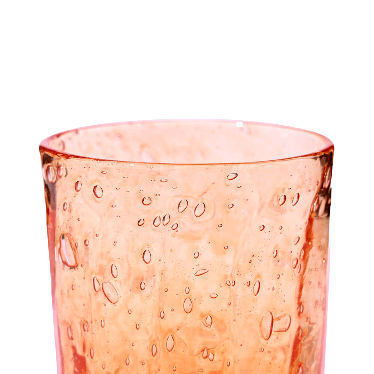 Hand Blown Water Glass in Tangerine