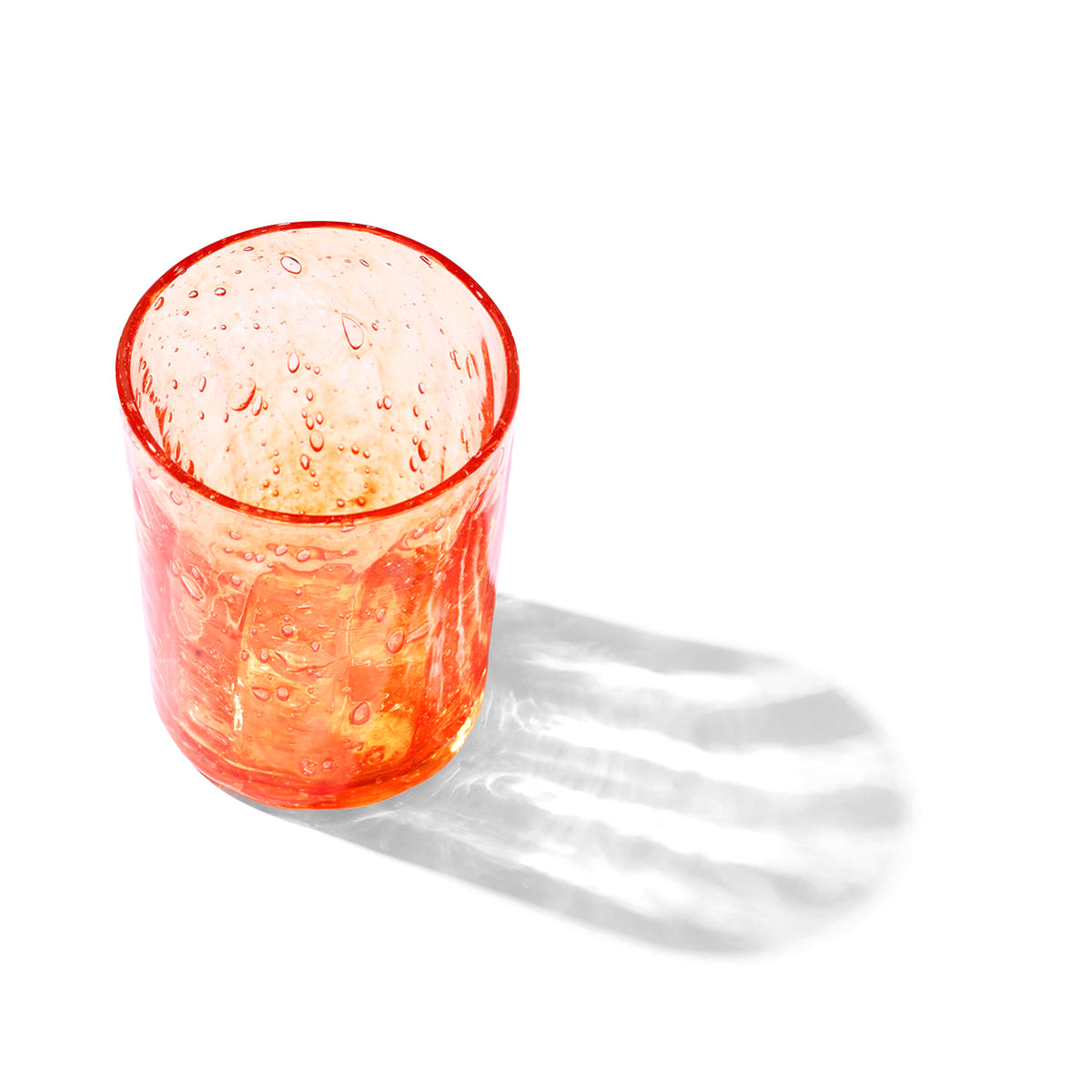 Hand Blown Water Glass in Tangerine
