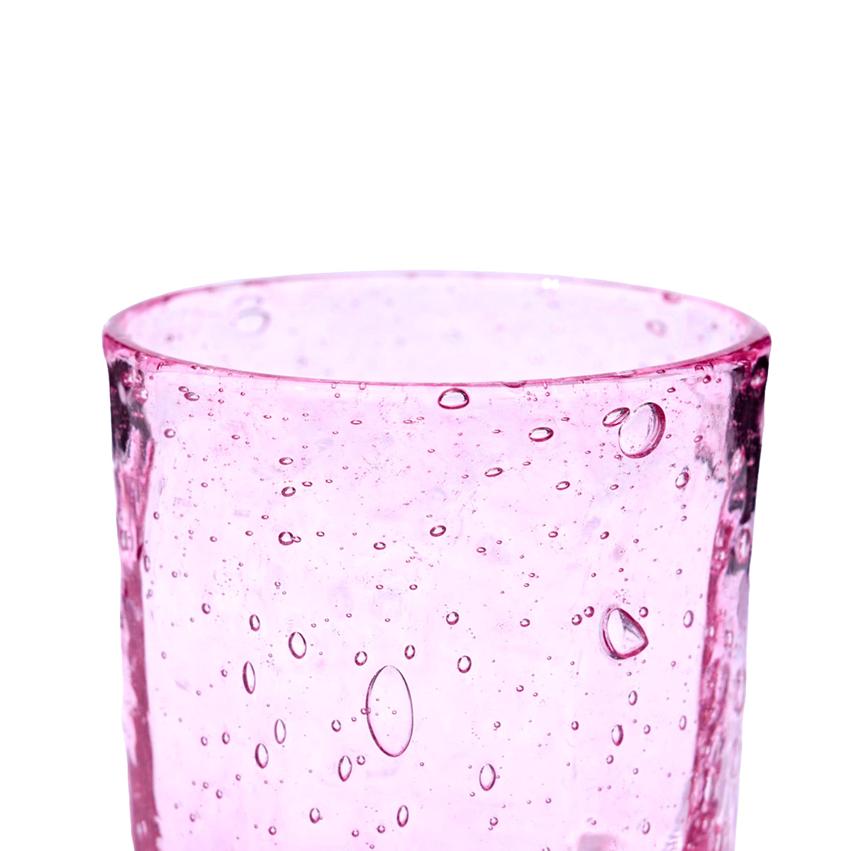 Hand Blown Water Glass in Magenta