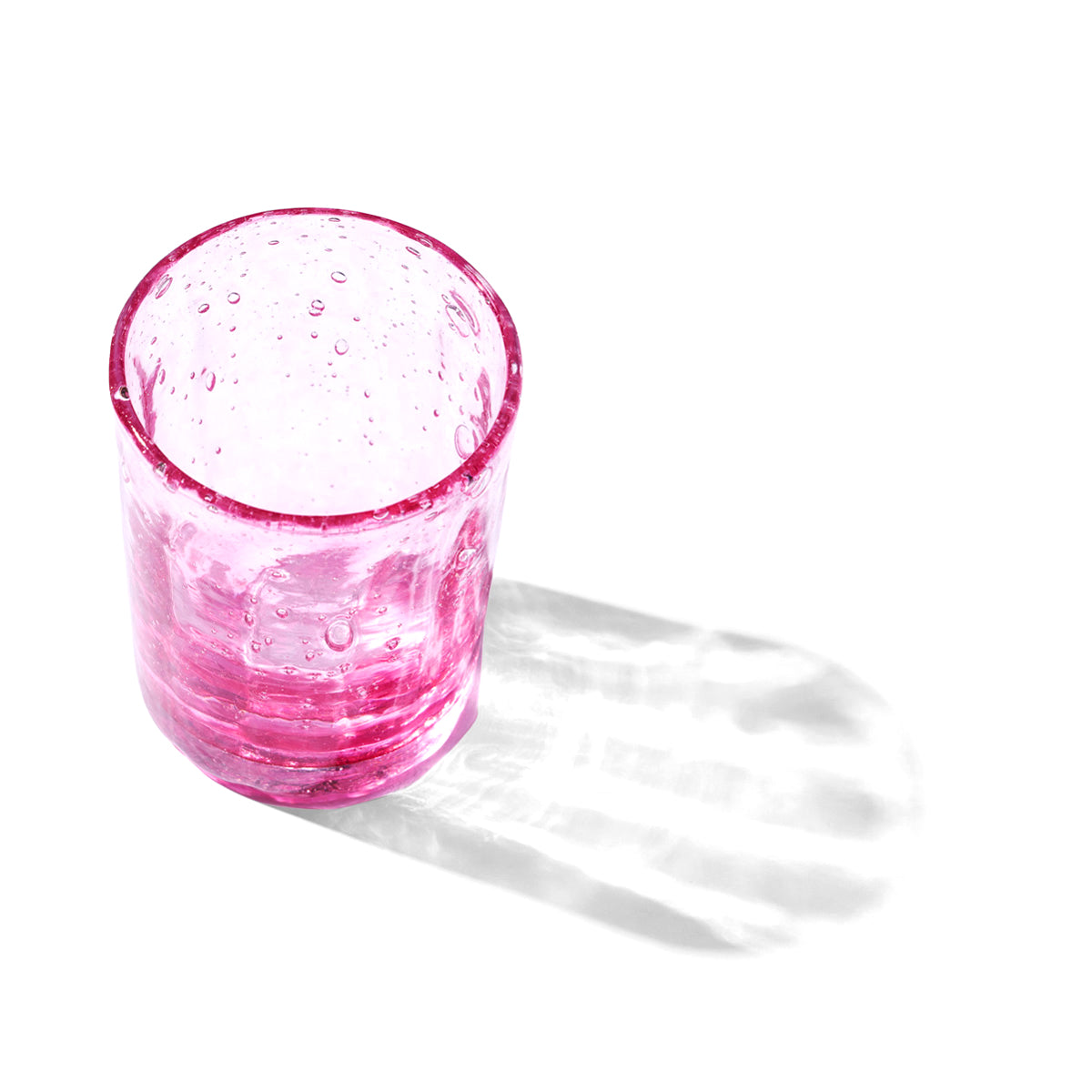 Hand Blown Water Glass in Magenta