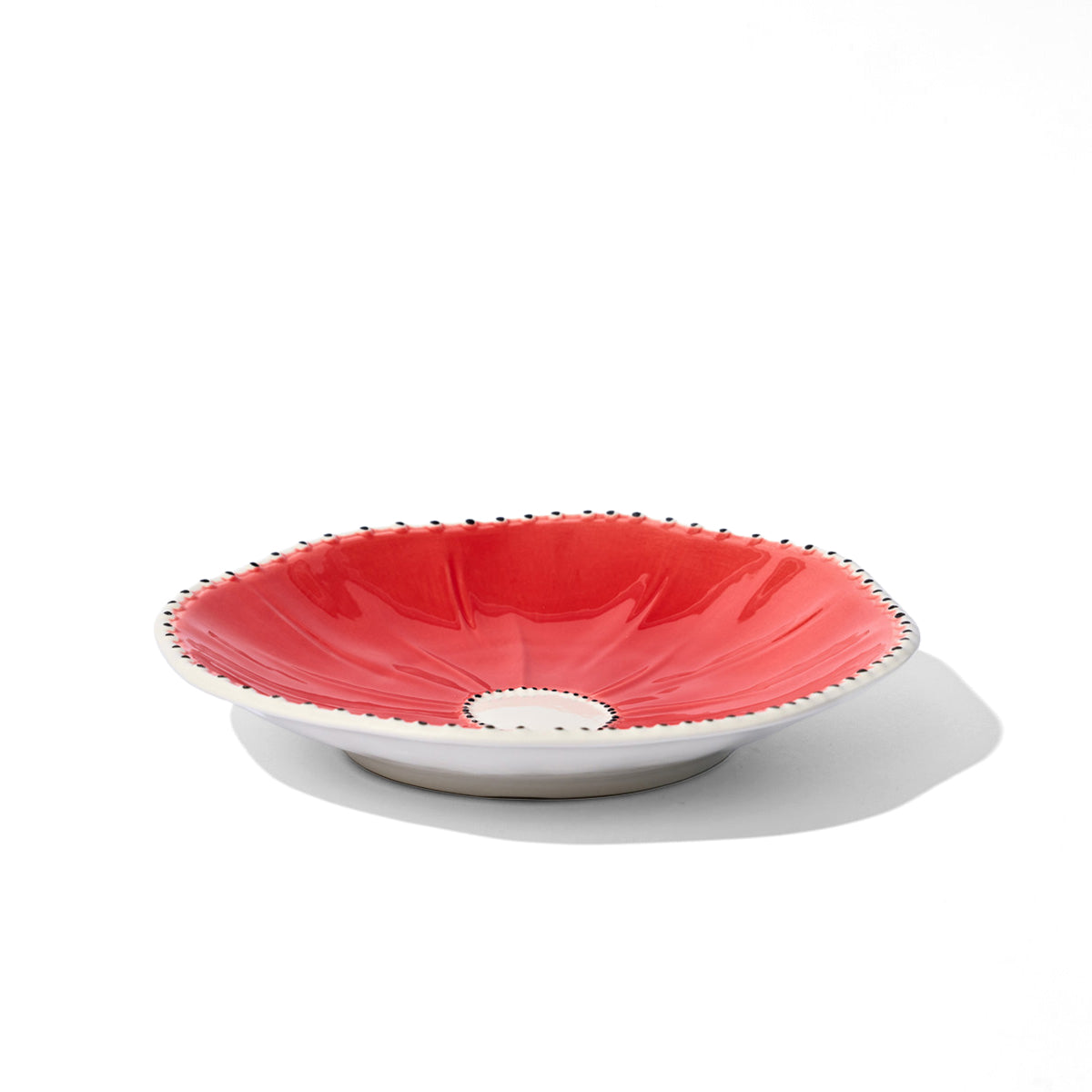 The Little Poppy Plate in Vermillion