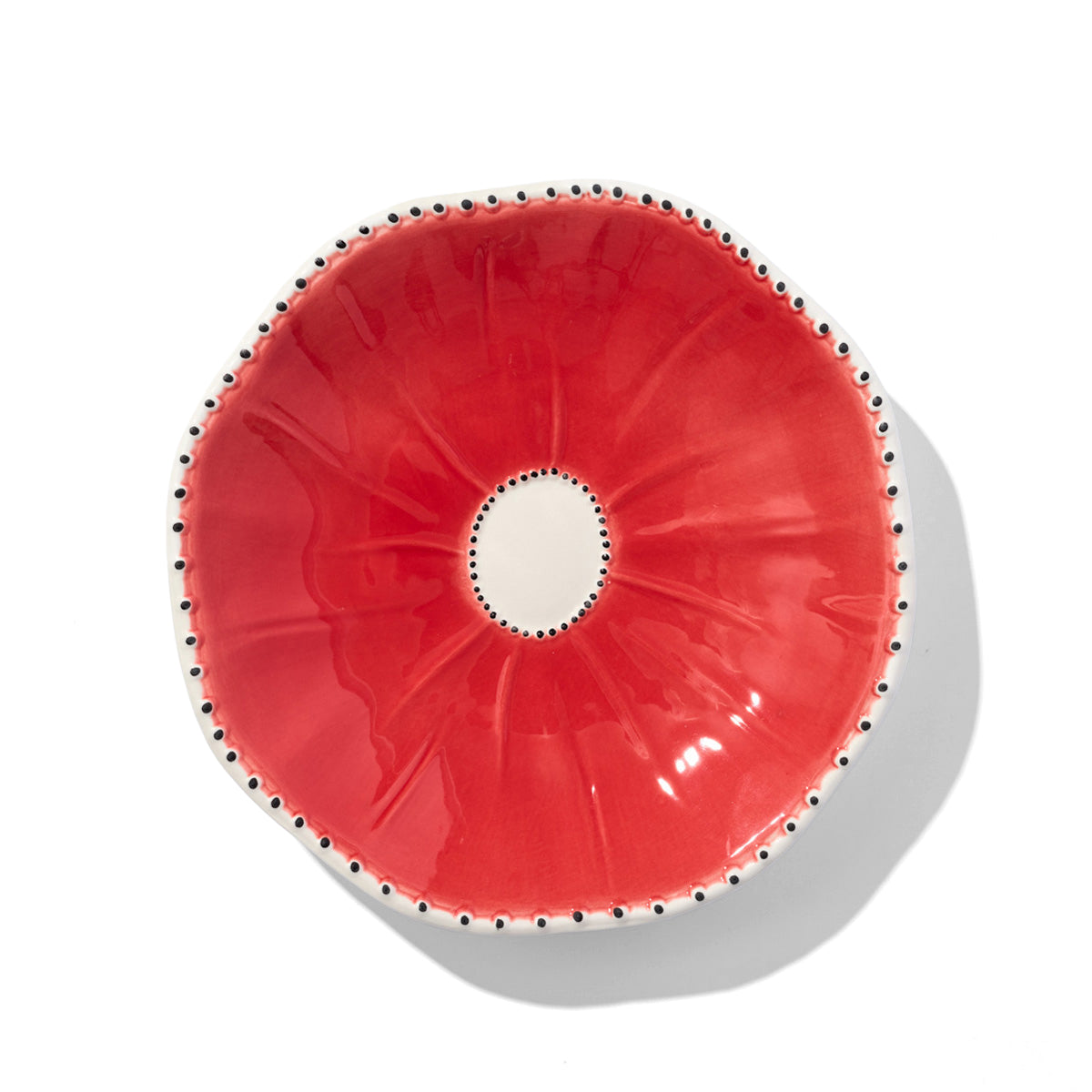 The Little Poppy Plate in Vermillion