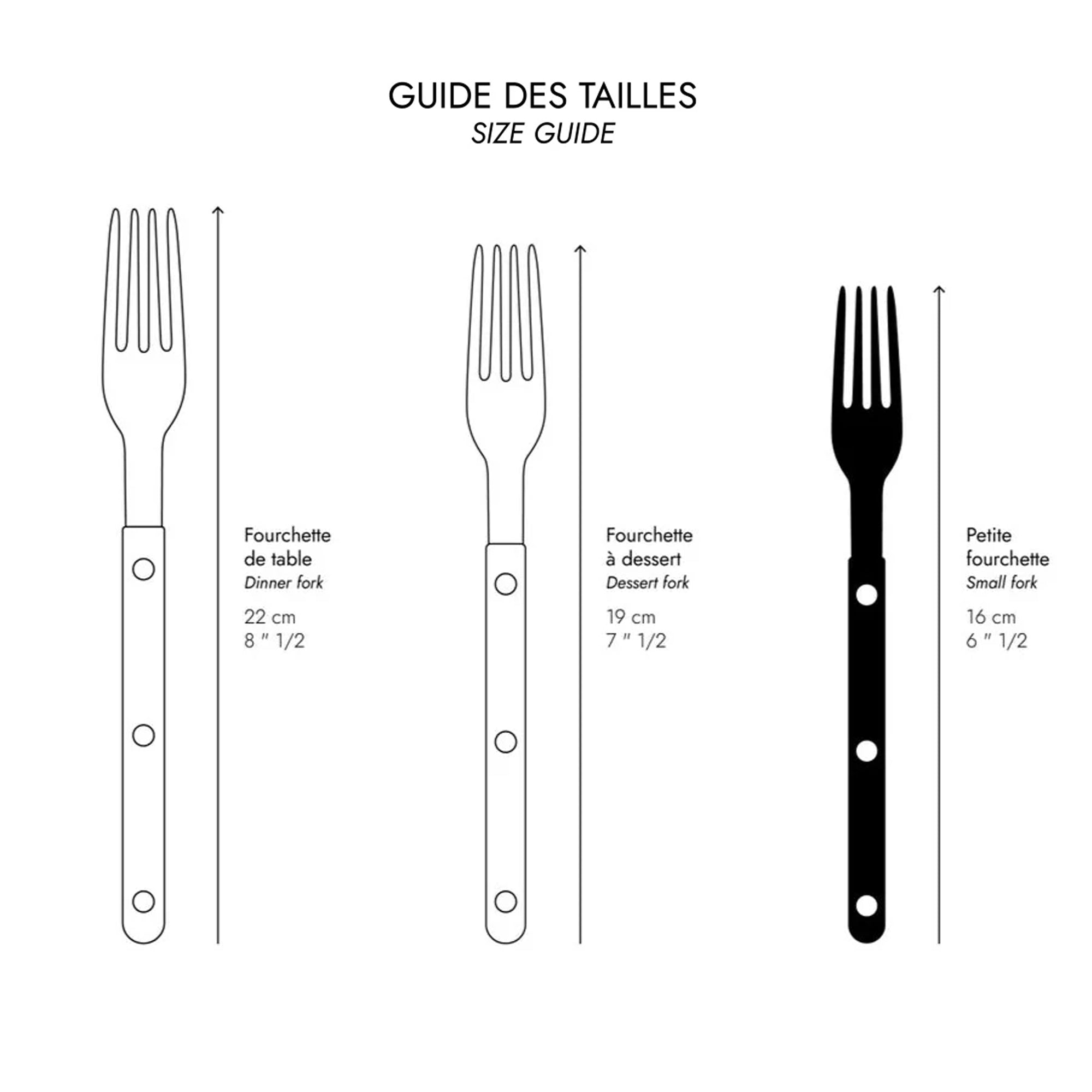 Bistrot Solid Salad fork in Ivory