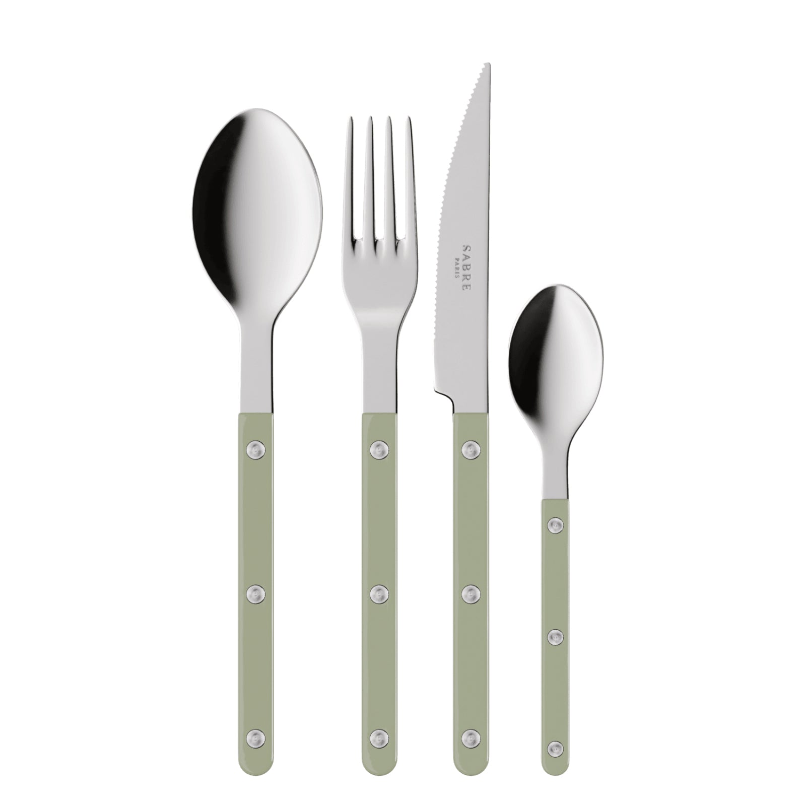 Bistrot Solid 4 Piece Cutlery Set in Asparagus