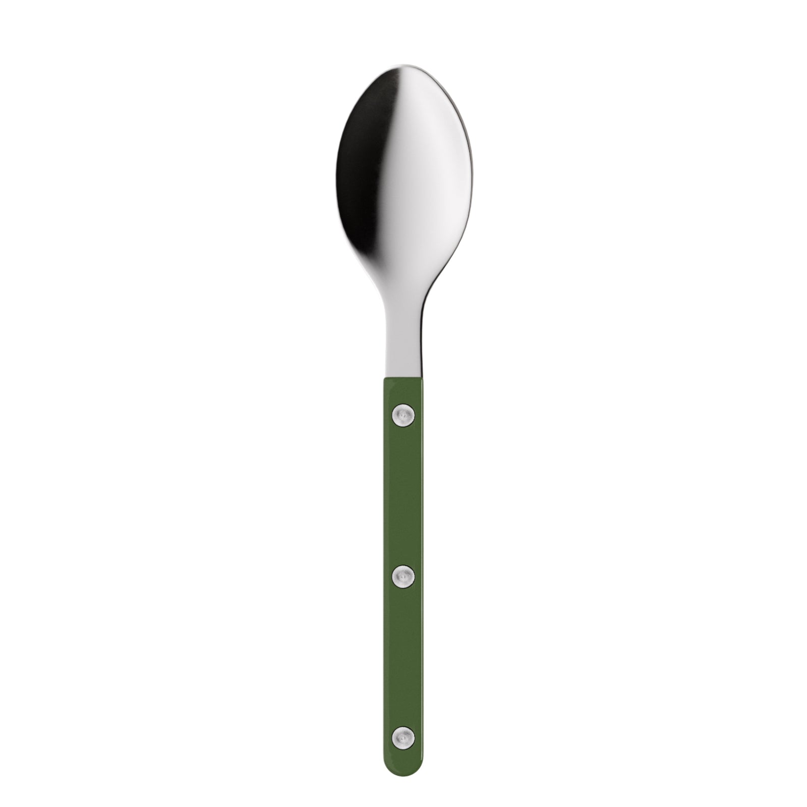 Bistrot Solid Dessert Spoon in Green Fern