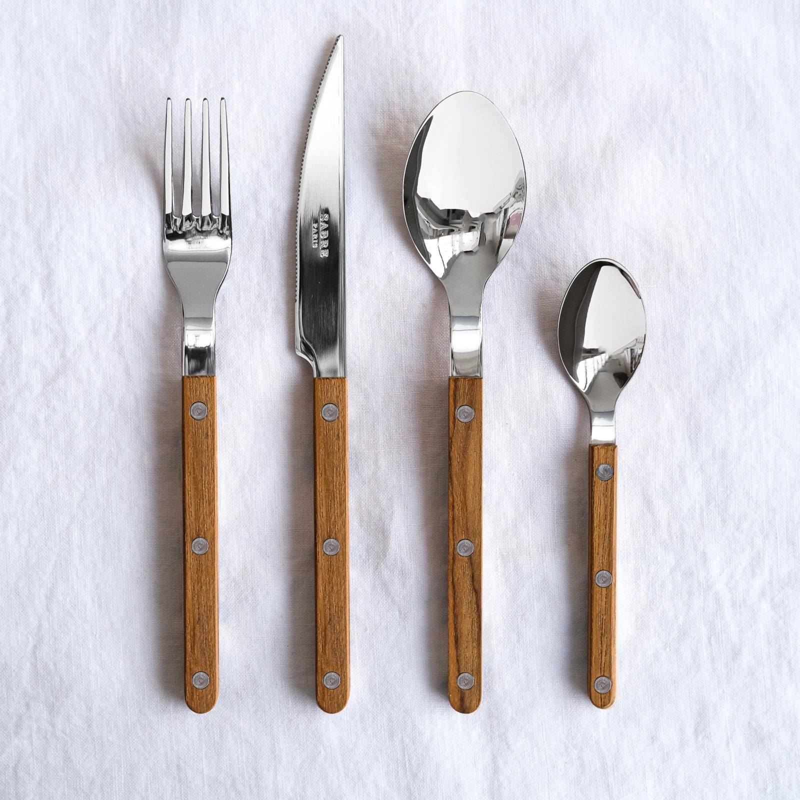 Bistrot Solid 4 Piece Cutlery Set Teak