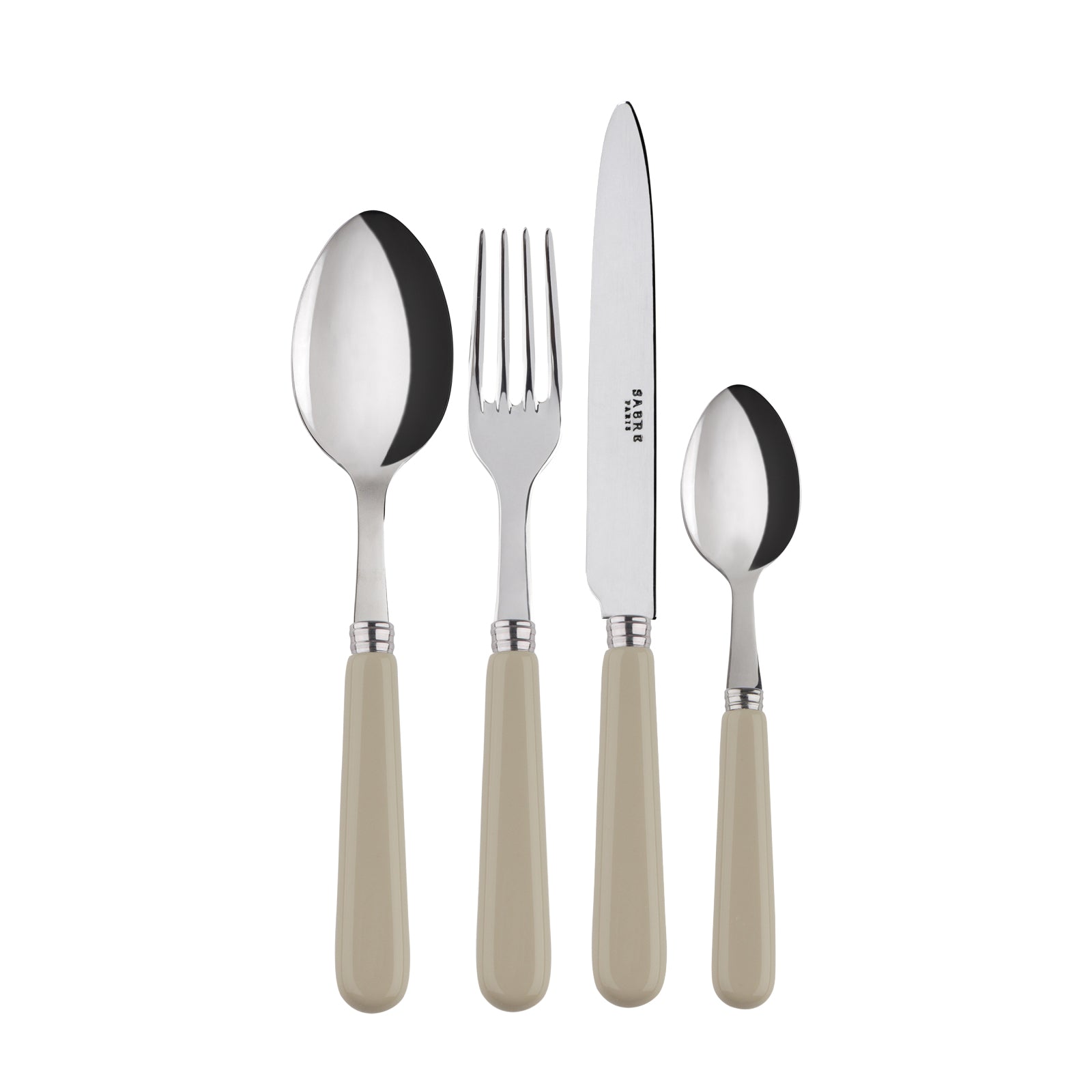 Pop 4 Piece Cutlery Set in Light Khaki