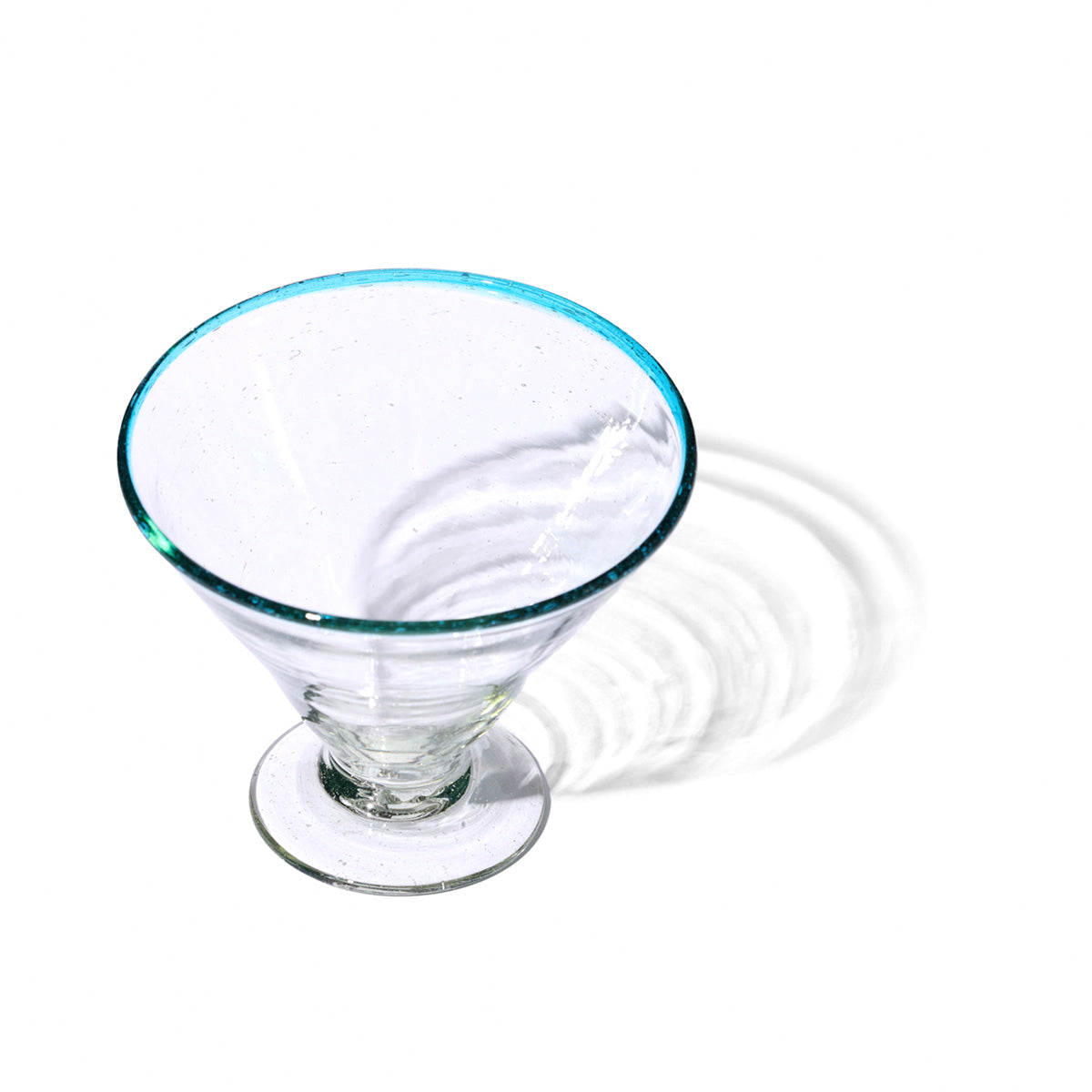 Blue Rim Margarita Glass, set of 2